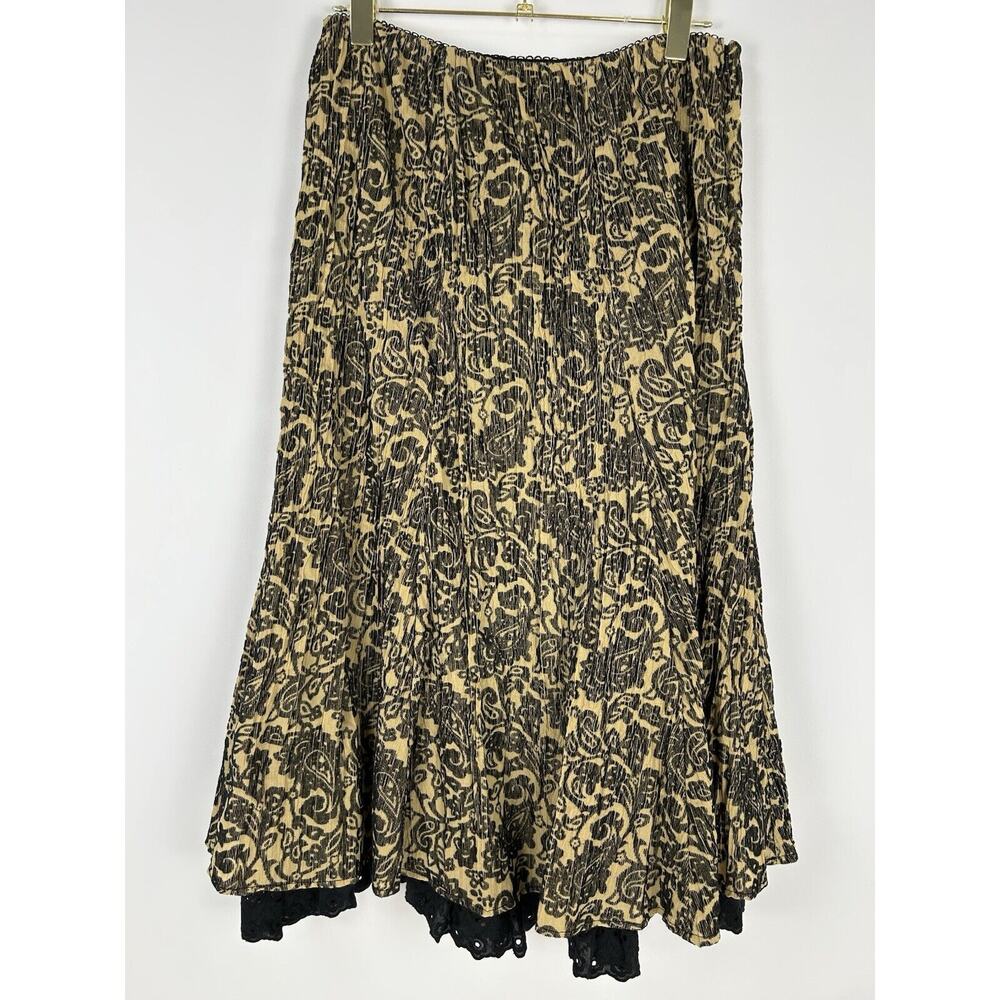 Vintage Fairy Steampunk Skirt David Brooks Size 12 Western Tier Paisley Women's